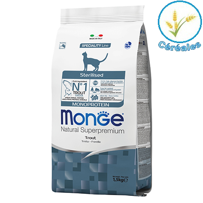 Croquettes MONGE SUPERPREMIUM Hypoallergéniques Pour Chien - Au Saumon Et Thon - Alimentation Haut De Gamme Naturelle